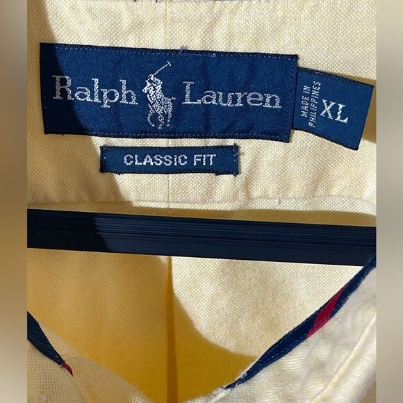 Ralph Lauren Vintage Men's Light Yellow Casual Shirt - Picture 3 of 6